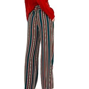 Express Multicolor Striped Wide Leg Pants
